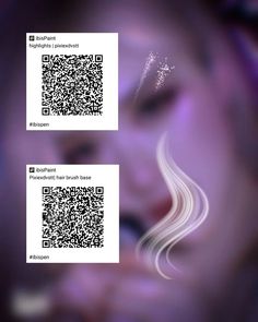 two qr - code images with the same image as they appear to be being used