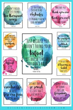 colorful watercolor quotes with the words, i don't know what they are