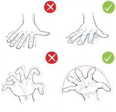 the instructions for how to draw hands