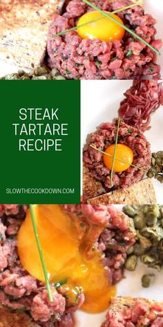 steak tartare recipe with an egg on top