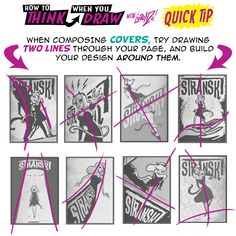 the instructions for how to draw comic covers