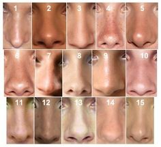 a series of photos showing different types of nose shapes and how to choose the right one