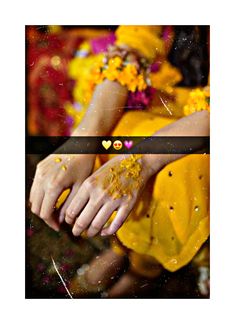 two pictures with hands and flowers on them, one is holding the other's hand