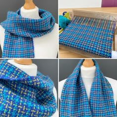 Scarf weaving kit and rigid heddle loom using British wool. Lauhala Weaving, Loom Scarf, Weaving Book