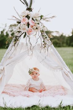 Boho Teepee, Lace Teepee, Photo Bb, Shabby Chic Nursery, 1st Birthday Pictures, 1st Birthday Photoshoot, First Birthday Pictures, Chic Nursery