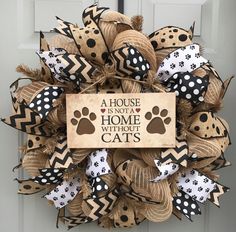 a house is not a home without dogs wreath