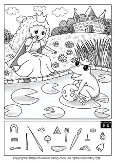 an adult coloring book with cartoon characters