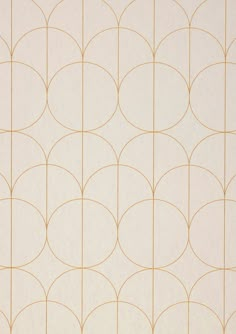 an art deco wallpaper pattern in gold and white with wavy lines on the side