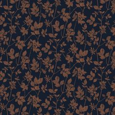 a black and brown wallpaper with small leaves on the top, dark blue background