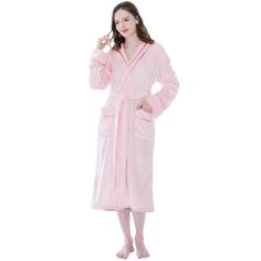 Premium Women Fleece Robe with Satin Trim by Pavilia Accented with satin trim to give a luxurious feel, our robe is super soft, lightweight, yet warm at the same time. Comes with a waist strap so you can adjust for perfect fit and 2 side pockets to keep all your essentials! The robe is constructed with 260 GSM of high quality microfiber polyester that is soft to touch, easy to care for, and lightweight at the same time. Available in 5 colors (Pink, White, Gray, Light Gray, Blue) to keep you warm Pink Spring Robe For Bedtime, Pink Summer Robe For Bedtime, Pink Fluffy Silk Robe, Pink V-neck Spring Robe, Pink Fluffy Bathrobe, Long House, Womens Robes, Spa Day, Pajamas Women