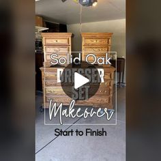 an old dresser with the words sold oak dresser makeover