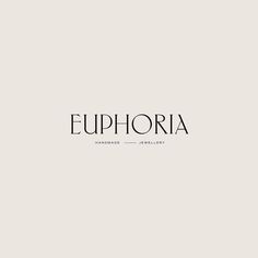 the logo for euphora is shown in black on a light gray background with white lettering