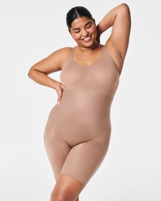 Experience lightweight and powerful compression with our SPANXshape™ Invisible Mid-Thigh Bodysuit. Featuring advanced single-layer Printed Power® shaping technology made with LYCRA® FitSense™ Print Technology, this bodysuit includes targeted tummy control panels that wrap around for 360-degree shaping and full body control. Designed with ultra-thin, breathable fabric that is moisture-wicking and quick-drying, an open gusset for ease, adjustable straps that eliminates rolling, and no-dig flexible Best Body Shapewear, Shaping Bodysuit, Best Shapewear, Thigh Chafing, Body Control, Body Shapewear, Control Panels, Best Body, Shapewear Bodysuit