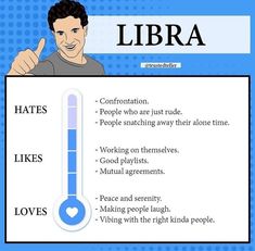 a thermometer that says libra with an image of a man giving thumbs up