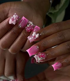 Baddie Nails, Long Square Acrylic Nails, Acrylic Nails Coffin Short