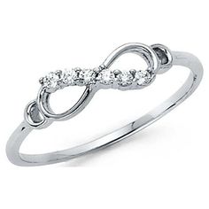 a white gold ring with diamonds on it