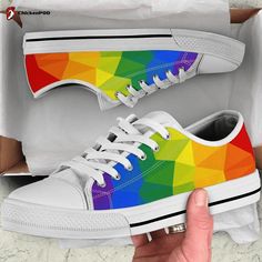 Introducing our Rainbow LGBT Low Top Shoes, the perfect gift for both men and women who embrace diversity and equality. These vibrant and stylish shoes are not only a fashion statement but also a symbol of empowerment and inclusivity. Designed with meticulous attention to detail, our Rainbow LGBT Low Top Shoes feature a stunning rainbow [...] Rainbow Shoes, Lgbt Flag, Converse Style, Low Top Shoes, Pride Rainbow, Shoe Gifts, Trendy Sneakers, Lgbt Pride, Low Top Sneakers