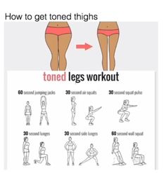 an image of how to get toned thighs in 30 minutes or less with the instructions below