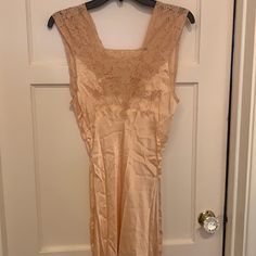 Vintage Dior Christian Dior The Color Is A Light Peach. No Designer Labels No Size Labels Bias Cut Nightie Lingerie Nighty Full Length Slip Gown Bilateral Tie Over Sides’ Strings. There Are No Designer Labels No Sz Label This Is Christian Dior, I Own Several Pieces “V” Shape On Backside 100% Silk Gorgeous Lace Detail Pit To Pit 17” Waist Side To Side 16”. Stretches Due To Bias Cut. Length From Shoulder To Hemline 30” Hemline Side To Side 30” Lace Front Decor 100% Silk No Refunds No Returns Final Sale T2 Green Slip Gown, Designer Labels, Silk Nightgown, Designer Label, Light Peach, Vintage Dior, V Shape, Lace Detail, Lace Front