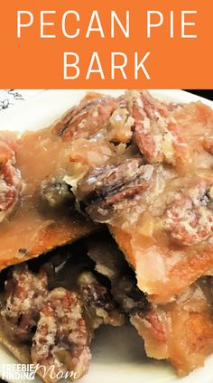 pecan pie bark recipe with text overlay