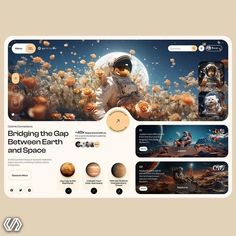 the website is designed to look like an astronaut