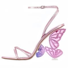 PRICES MAY VARY. 🦋【3.93''(10 cm) Stiletto Heel Height】 Elevate your style with confidence due to our heels. The perfect height to elongate your legs and enhance your posture, making you feel fabulous and confident at any event. 🦋【Fashion Butterfly Heels】 These strappy high heels feature butterfly heel decoration and open pointed toedesign, adding a trendy and fashionable touch to your outfit. And adjustable ankle strap, ensuring a secure and customized fit for every wearer. 🦋【Charming Design】 The high heeled sandals are cute and elegant with stylish furry in the fron,rhinestone heels surface decoration and butterfly heel. You could wear them every time a glamorous event rolls around. 🦋【Exceptional Quality】 Crafted with premium materials, high heeled sandals are built to last. Every det Pointed High Heels, Butterfly Heels, Heels Strappy, Strappy High Heels, Rhinestone Heels, Wedding Sandals, Sophia Webster, Heels Sandals, Sandals For Women