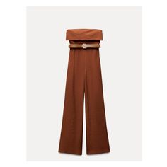 Jumpsuit with off the shoulder foldover straight neckline. Belt detail. Wide leg and flowy. Back hidden in-seam zip closure. Wide Jumpsuit, Jumpsuit With Belt, Zara Jumpsuit, Straight Neckline, Beauty Sale, Leg Design, Wide Leg Jumpsuit, Kids House, Jumpsuits For Women