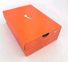 NIKE Orange Empty Shoe Box Storage US Men's 9.5 Women's 11 No Shoes -- BOX ONLY -- BOX ONLY.  Great for storing New Shoes or to match Vintage shoes!  Box may be folded for shipping.  Box size is 330mm x 225mm x 115mm (12.99in x 8.86in x 4.53in). Shoe Box Storage, Shoes Box, No Shoes, Nike Orange, Box Storage, Us Man, Vintage Shoes, Shoe Box, Storage Boxes