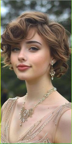 Elevate your prom look with 32 stunning hairstyles for short hair! From playful curls to sleek styles, these 32 options will have you looking fabulous. Find the perfect hairstyle to match your dress and personality, and shine all night long. Discover the best prom hairstyles for short hair and get inspired. Fancy Styles For Short Hair, Short Hair Styles Hoco, Pin Curls On Short Hair, Diy Prom Hairstyles, Short Hair Elegant, Best Prom Hairstyles, 30s Hairstyles, Sleek Short Hair, Formal Hairstyles For Short Hair