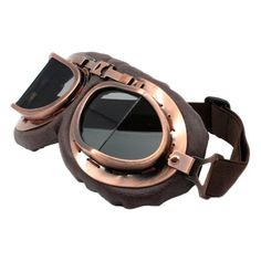 PASTL by JuicyOrange - Oversized steampunk fashion goggles. Padded motorcycle/biker goggles. Size: One Size.  Color: Brown. Mechanic Goggles, Goggles Aesthetic, Flight Goggles, Leather Goggles, Biker Goggles, Steampunk Props, Pressure Oc, Steampunk Mirror, Aviator Goggles