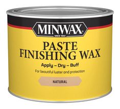 Minwax Paste Finishing Wax protects and adds hand rubbed luster to any finished wood surface. Minwax Natural | 785004444 Table Build, Painting Laminate, Chalk Paint Projects, Furniture Wax, Big Bucks, Dark Wax, Chippy Paint, Wood Polish, Diy Farmhouse