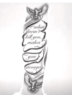 a tall glass vase with an eagle on the side and words below it that say, what doesn't kill your makes you angry