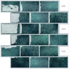 green glass tile with different shades