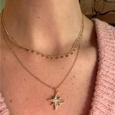 Nwt Gold 2 Chain Layered Stars Necklace. Item Is Gold Plated, Not Genuine Gold. Lead Compliant. Measurements In Pics. All Jewelry Sales Are Final. Bundle And Save 15% On 2 Or More Items. :) Necklaces Star, Stars Jewelry, Stars Gold, Stars Necklace, Star Jewelry, Star Necklace, Unique Necklaces, Jewelry Sales, Womens Jewelry Necklace