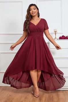 Zapaka Women Burgundy A-line V-neck Chiffon Long Mother of Bride Dress – ZAPAKA Plus Size Burgundy Wedding Dress, Elegant V-neck Chiffon Mother Of The Bride Dress, Chiffon A-line Bridesmaid Dress For Prom Season, Chiffon V-neck Mother Of The Bride Dress For Banquet, Flowy A-line Chiffon Dress For Prom, Chiffon V-neck Evening Dress For Banquet, Elegant Chiffon Bridesmaid Dress For Banquet, Chiffon A-line Bridesmaid Dress For Banquet, Chiffon A-line Bridesmaid Evening Dress