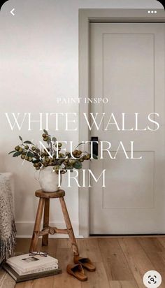 the white walls and natural trim are featured in this ad for paintpro's new website