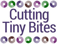 the logo for cutting tiny bites