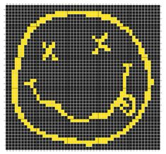 an image of a pixellated smiley face