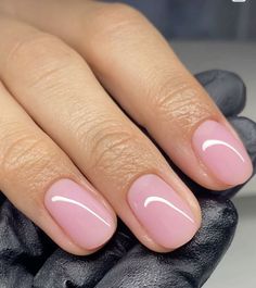 Simply Nails Ideas Short, Nice Pink Nails, Natural Colour Biab Nails, Short Nails Biab, Light Pink Nails Squoval, Light Pink Natural Nails Short, Pale Pink Natural Nails, Neutral Nails Summer, Pale Pink Squoval Nails