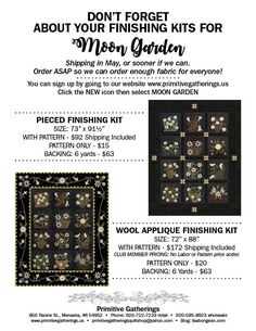 an advertisement for a quilting kit with instructions