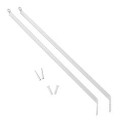 two white plastic dows and screws on a white background with space for text