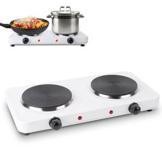 PRICES MAY VARY. [ALL TYPES OF COOKWARE] - TeqHome Double Hot Plate is suitable for All Type of Cookware. Equipped with double 6 inch burning plates,U.S plug,powered by 2000W of powerful power,Works with glass and aluminum and heats cookware efficiently with minimal heat loss.Overall Size:18'' x 10.24''x2.72''(L x W x H). [CONVENIENT & COOKING INDEPENDENTLY] - No stovetop required. Our electric burner features 5 Level adjustable temperature control and non slip feet, help you enjoy cooking time Double Burner, Camping Cooking, Glass And Aluminium, Hot Plates, Electric Stove, Hot Plate, Induction Cooktop, Camp Cooking, Cooking Appliances