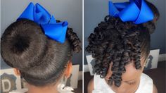 Kids Goddess Braids, Ponytail With Curls, Kids Updo Hairstyles, Sock Bun Curls, Bun Curls, Black Baby Girl Hairstyles, Curls Tutorial, Short Hair With Beard, Bun With Curls