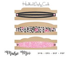 Headband Display Card Collection - Maisie Moo Headband Display Card, Headband Display, Bow Display, Cards Display, Thick Headbands, Bow Template, Card Svg, Star Headband, Clip Cards