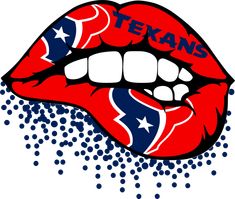 a red, white and blue tongue with the word texas on it