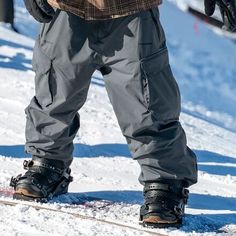 When we're throwing big airs in the terrain park and carving up fresh pow on the groomers, we're wearing our Volcom Stone Stretch GORE-TEX Pants. Breathable 2-layer GORE-TEX fabric is the industry standard for high-performance waterproof protection, keeping us dry no matter how many spills we take. The stretchy, baggy fit brings some '90s vibes to the resort and comfortably moves with us on every backside take-off. Ski Clothing, Gore Tex Fabric, Snow Outfit, Pose References, 90s Vibes, Baggy Fits, Gore Tex, Snowboarding, Pose Reference