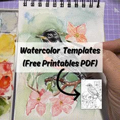 watercolor templates with free printables for beginners to use on paper