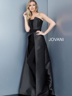 Jumpsuit With Overskirt, Ball Outfit, Jovani Gown, Elegant Gowns, Formal Jumpsuit, Column Skirt, Queen Fashion, Fitted Jumpsuit