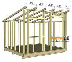 the plans for a small shed are shown