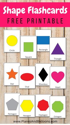 the shape flashcards are great for kids to practice shapes and numbers with their own hands